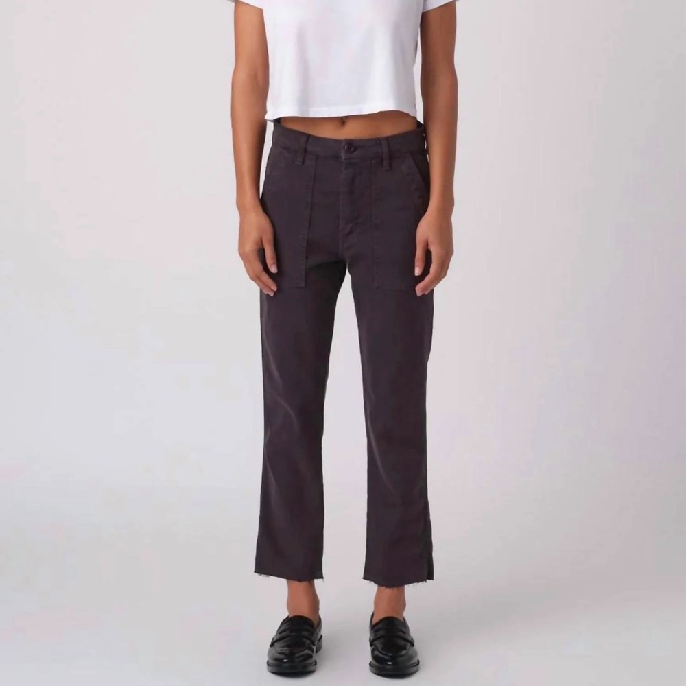 AMO Easy Army Trouser Cropped Cargo Pants 25 Washed Black